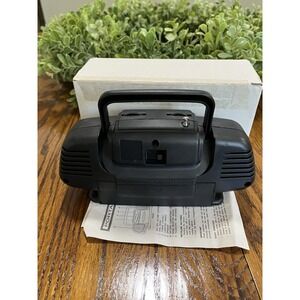 Lifelong 2225 Baby Boom Box Portable AM/FM Radio w/ Handle Black Works Paperwork